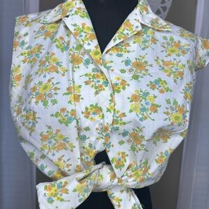 Floral Multicolor Dress with Collar